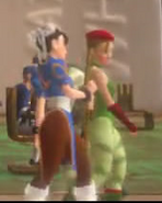 Cammy chatting with Chun-Li in "Wreck-It Ralph".