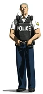 Shadaloo C.R.I. profile artwork of a policeman.