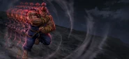 Akuma using Ashura Senku in TEPPEN.