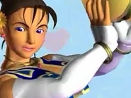Pullum in her ending from within the original Street Fighter EX