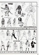 Character's artworks.