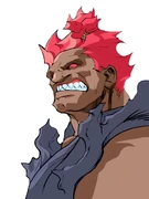 Akuma's portrait in Street Fighter Alpha 3.