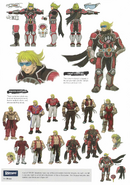 Ken's costumes in Street Fighter X Tekken: Artworks