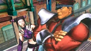 Juri trying to get M. Bison's Attention