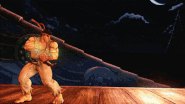 Gif animation of Ryu using Denjin Hadoken against Luke in Street Fighter V.