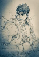 Ryu after a fight