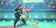 Poison tapping into C. Viper with her Whip of Love.