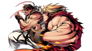 Ryu and Ken from Super Street Fighter II Turbo Revival