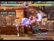 Against Dan in Street Fighter Alpha 2.