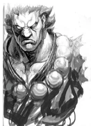 Akuma art in Street Fighter IV.