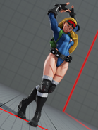 Cammy stretching before battle