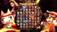 The PlayStation 3/Vita version of Street Fighter X Tekken's character select screen. This version is notable as it has five exclusive characters, which consists of Toro (seen in this pic), Kuro, Bad Box Art Mega Man, Pac-Man, and Cole MacGrath.