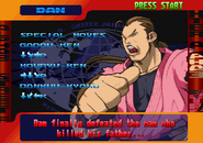 Story screen (PlayStation version, note the unique character art when compared to the arcade version)