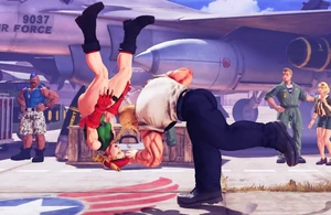 Guile using Judo Throw against .