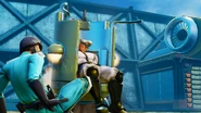 Shadaloo Base's left knockout zone.