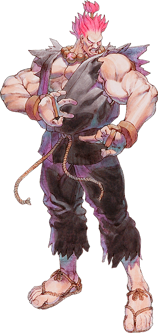 Concept artwork for Akuma's new alternative costume in Super