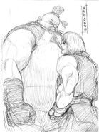 Street Fighter IV: Ken vs Rufus concept art.