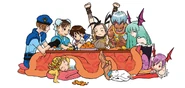 Elena with other Capcom girls, by Kinu Nishimura.