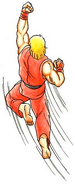 Ken performing a Shoryuken from Street Fighter II