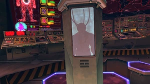 A male specimen being tested on.