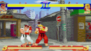 Ken performing a Chain Combo in the Street Fighter Alpha games.