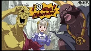 Bonus artwork of Oro, alongside Ingrid and Birdie, in Street Fighter V: Arcade Edition by Yomeoka.