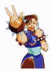 Chun-Li's victory art from Marvel vs. Capcom