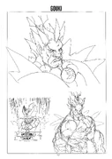 Akuma concept art from Street Fighter Zero - Settings material.