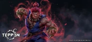 Akuma using Raging Demon in TEPPEN.