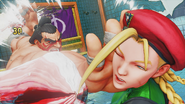 E. Honda slapping Cammy's face using Kamigashima.