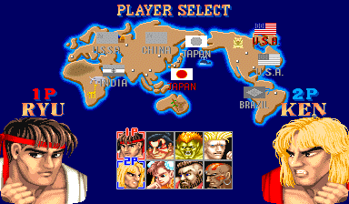 street fighter alpha 2 character select