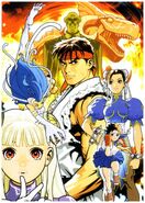 Ingrid in a Capcom Fighting Evolution promo poster, art by Shinkiro