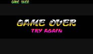 Street Fighter Alpha's game over screen.