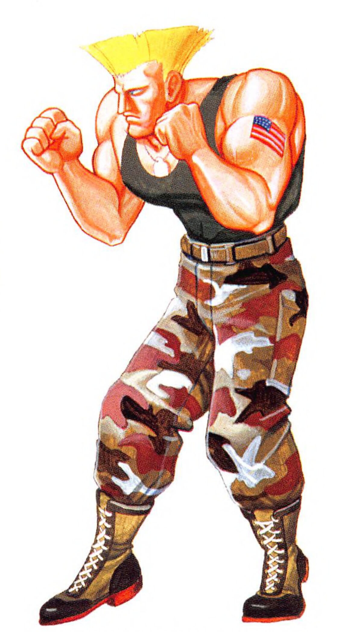 Guile Character Concept Art, Images, Street Fighter II, Museum