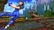 Xiaoyu feels the neck twist effect of the after hit.