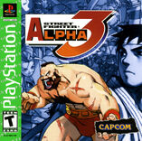 Street Fighter Alpha 3 Box Art for the PlayStation.