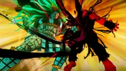 Necalli using Soul Offering against Ryu in his alternate costume.