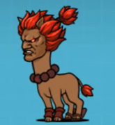 Akuma Giraffe in The Battle Cats.