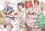 Street Fighter III 3rd Strike 20th anniversary celebration art by Motoki Yoshihara.