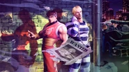Cody and Guy's opening cutscene in Street Fighter X Tekken