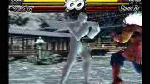 A grey Cycloid being used in Street Fighter EX3 via a third party cheating device.