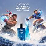 Promotional art for Street Fighter V x Davidoff Cool Water.