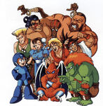 SFII cast with Megaman and Red Arremer in Club Capcom Fan Club