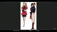 Artwork of Juli with Juni (right) and Karin (left).