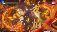 Akira executes her Critical Art in her first alternate costume w/o helmet