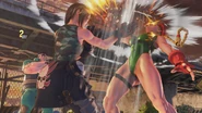 Akira hitting Cammy during her Critical Art