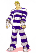 Concept art for Cody's prison uniform appearance in Street Fighter Alpha 3