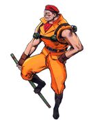 Rolento in Street Fighter Alpha 3.