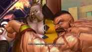 Rufus and Zangief's unique tag intro.