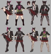 Alternate concept for Juri's school uniform costume for SFV